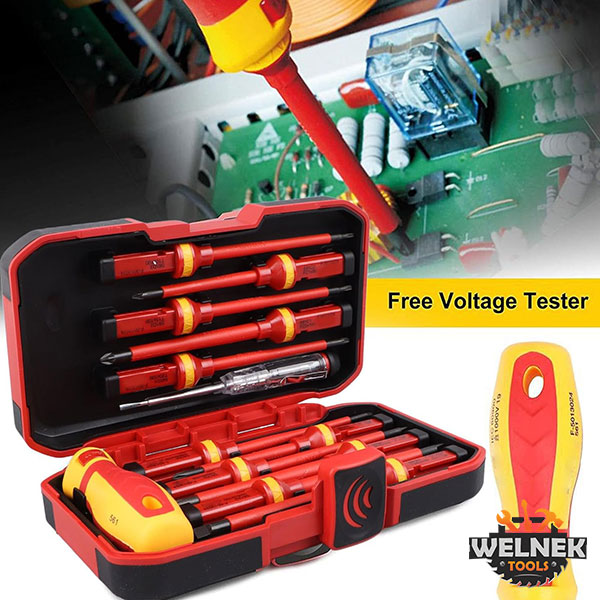 Set Profesionalnih Izolovanih Šrafcigera – 13 u 1